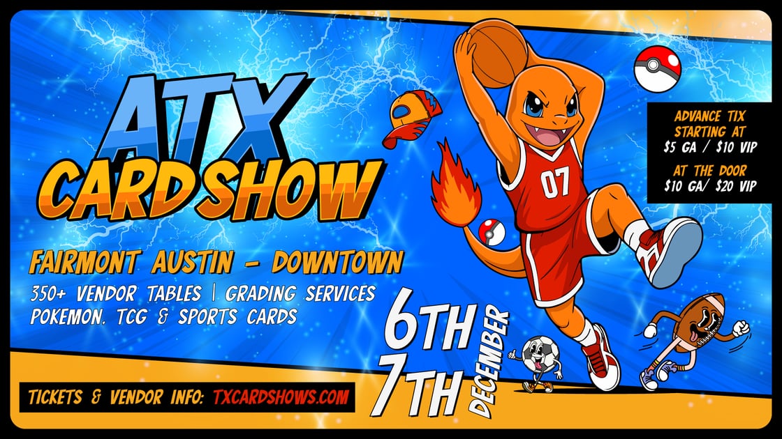 ATX Card Show - Pokemon, TCG & Sports Cards in Austin - December 2025